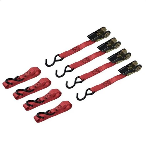 Image of Cling Straps, 10' 4PC Ratchet Set, 300 lb load Limit, Red