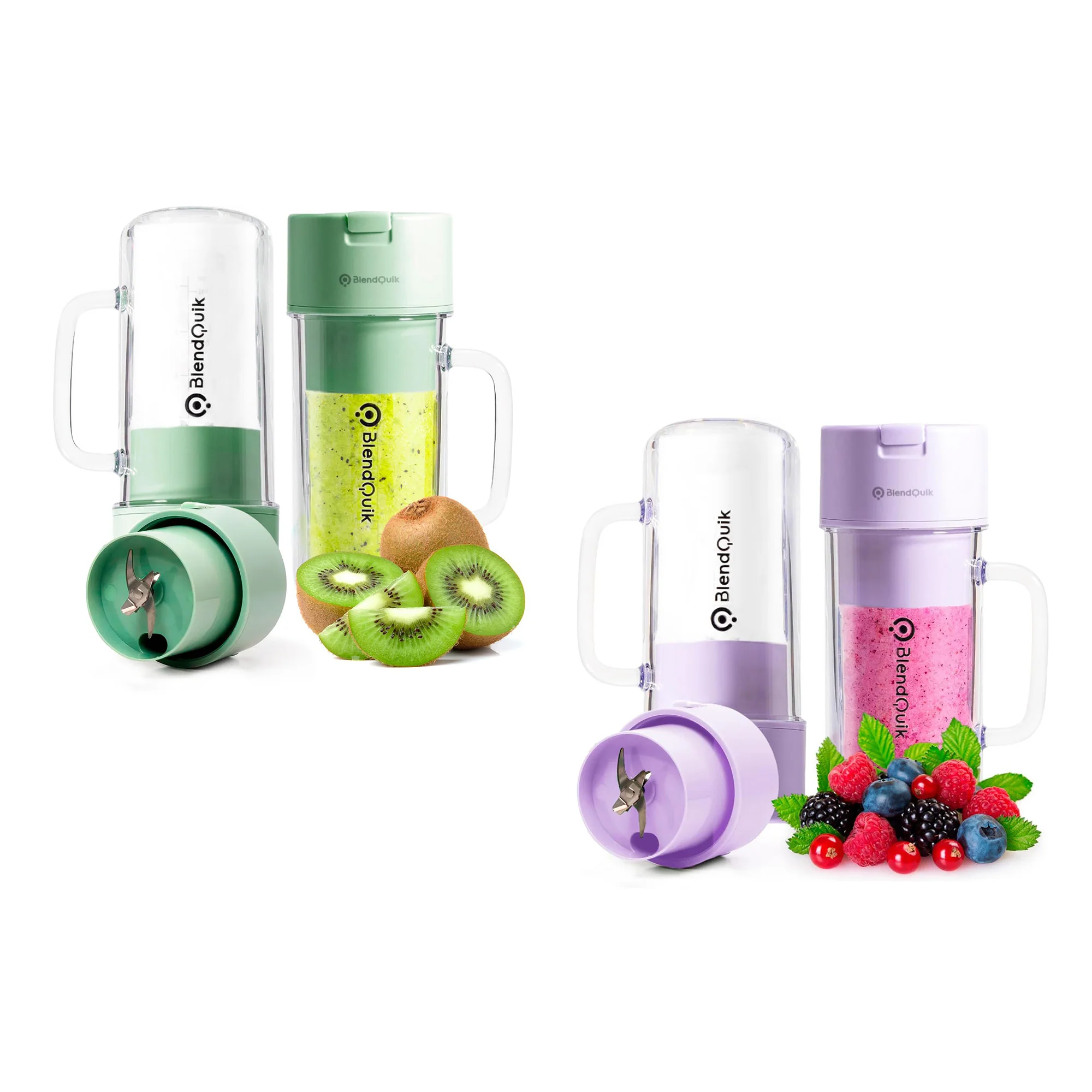 Image of BlendQuik 14oz 10-Blade Portable Blender For Shakes & Smoothies with Leakproof & Stylish Design