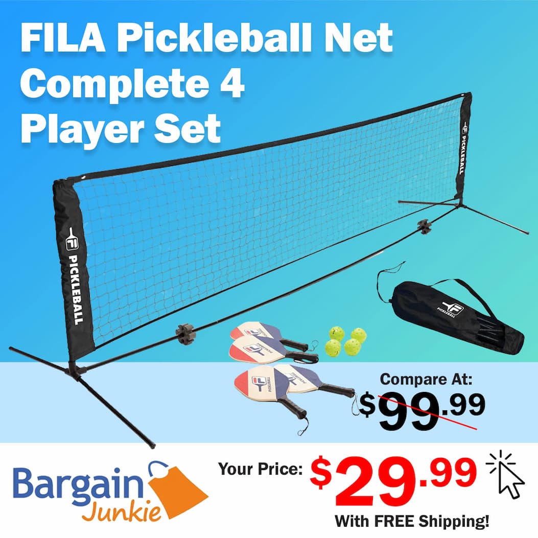 https://www.bargainjunkie.com/products/fila-accessories-pickleball-net-set-includes-pickleball-paddles-set-of-4-with-regulation-size-4-outdoor-balls-10ft-all-weather-mesh-net-for-indoor-or-outdoor-use-lightweight-quick-easy-setup