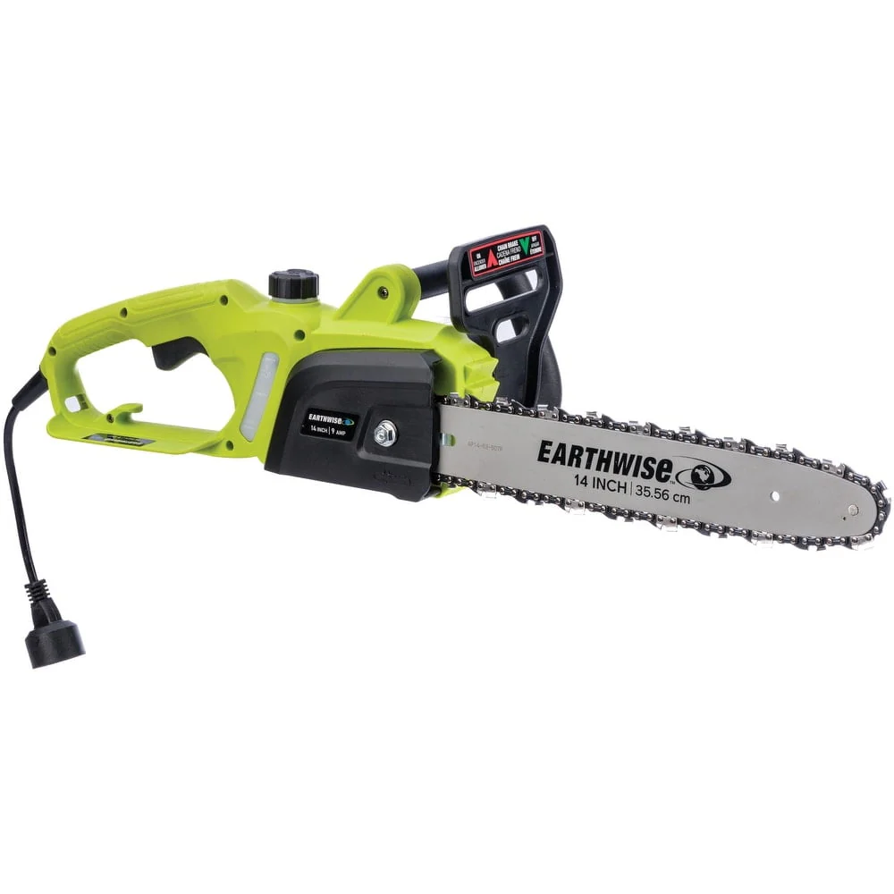 Image of Earthwise CS33114 14-Inch 9-Amp Corded Electric Chainsaw, Green
