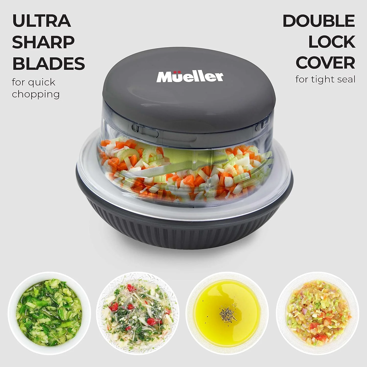 Image of Mini Rolling Chopper, Vegetable, Garlic Food Processor Slicer Mincer, Chop & Mix
