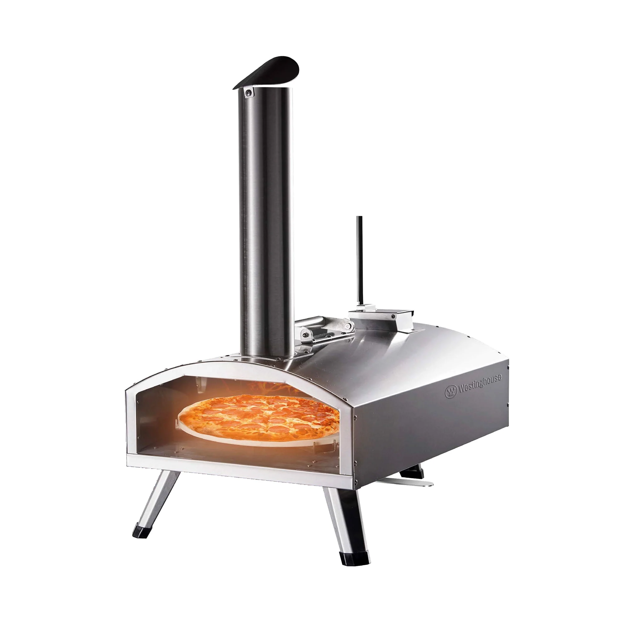 Image of Westinghouse Homeware USA 12" Dual Fuel Gas Wood Pizza Oven with Rotating Stone