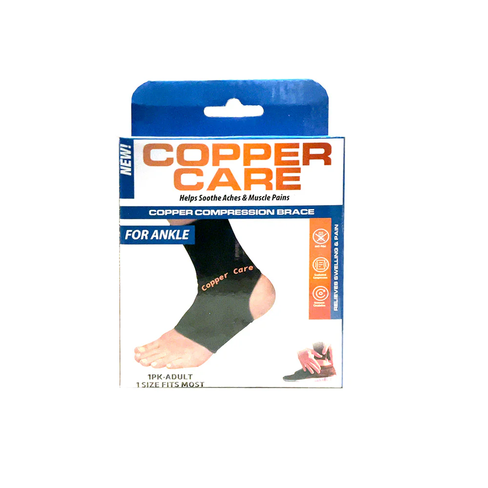 Image of Copper Care Copper Compression Brace For Ankle 1Pk-Adult 1 Size Fits Most