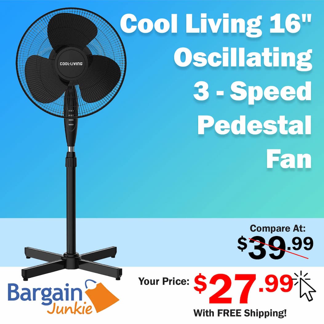 https://www.bargainjunkie.com/products/16-electric-oscillating-pedestal-fan-3-speed-options-90-degree-oscillating-head-adjustable-height-and-tilt-powerful-air-flow-ideal-for-home-bedroom-office