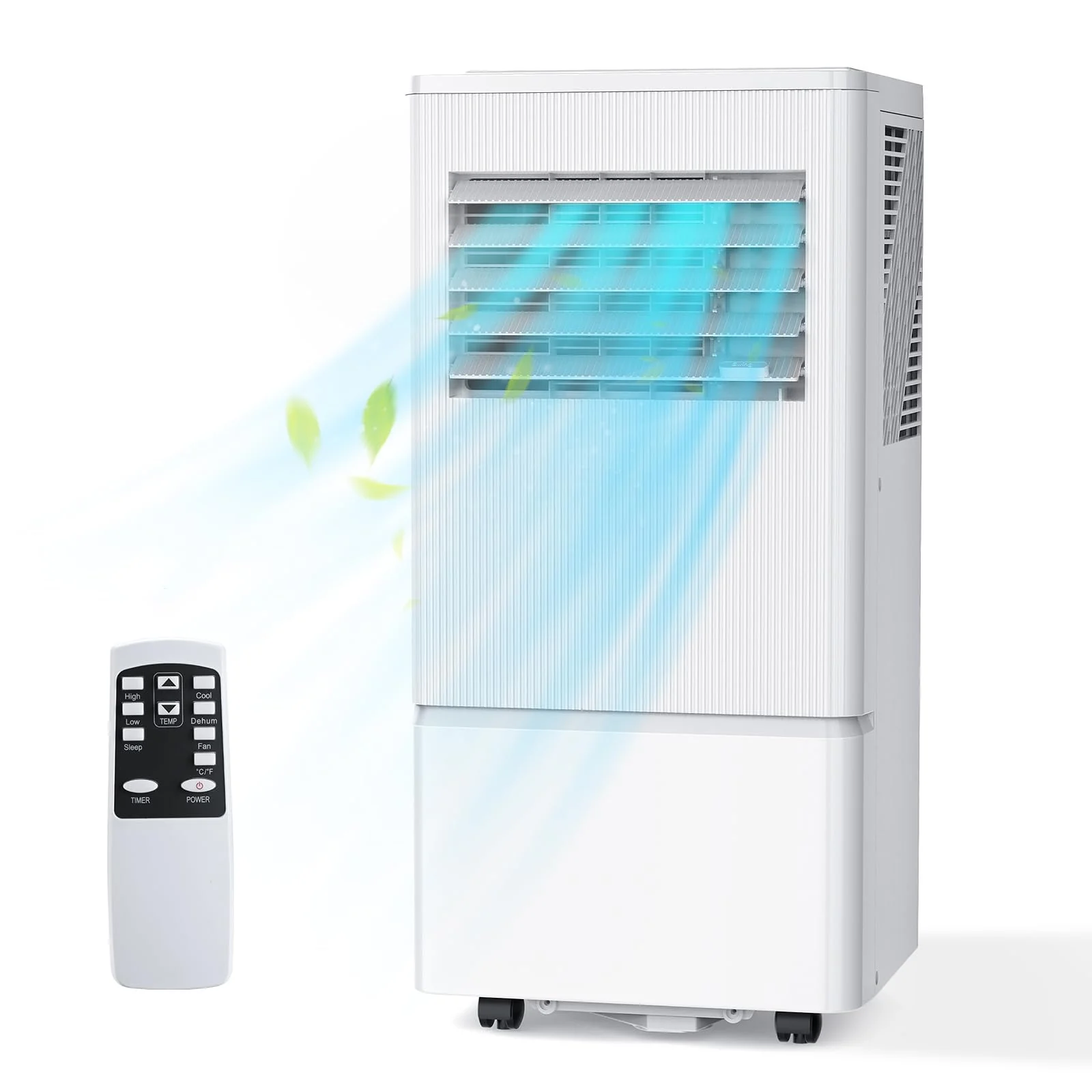 Image of Air Choice Portable Air Conditioner, 8000 BTU Air Conditioner Portable for Room Up to 450 Sq.Ft, Remote Control, 24H Timer, Dehumidifier & Fan Modes, 3-in-1 AC Unit with Window Kit for Home Office 8,000 BTU(with drain hose)