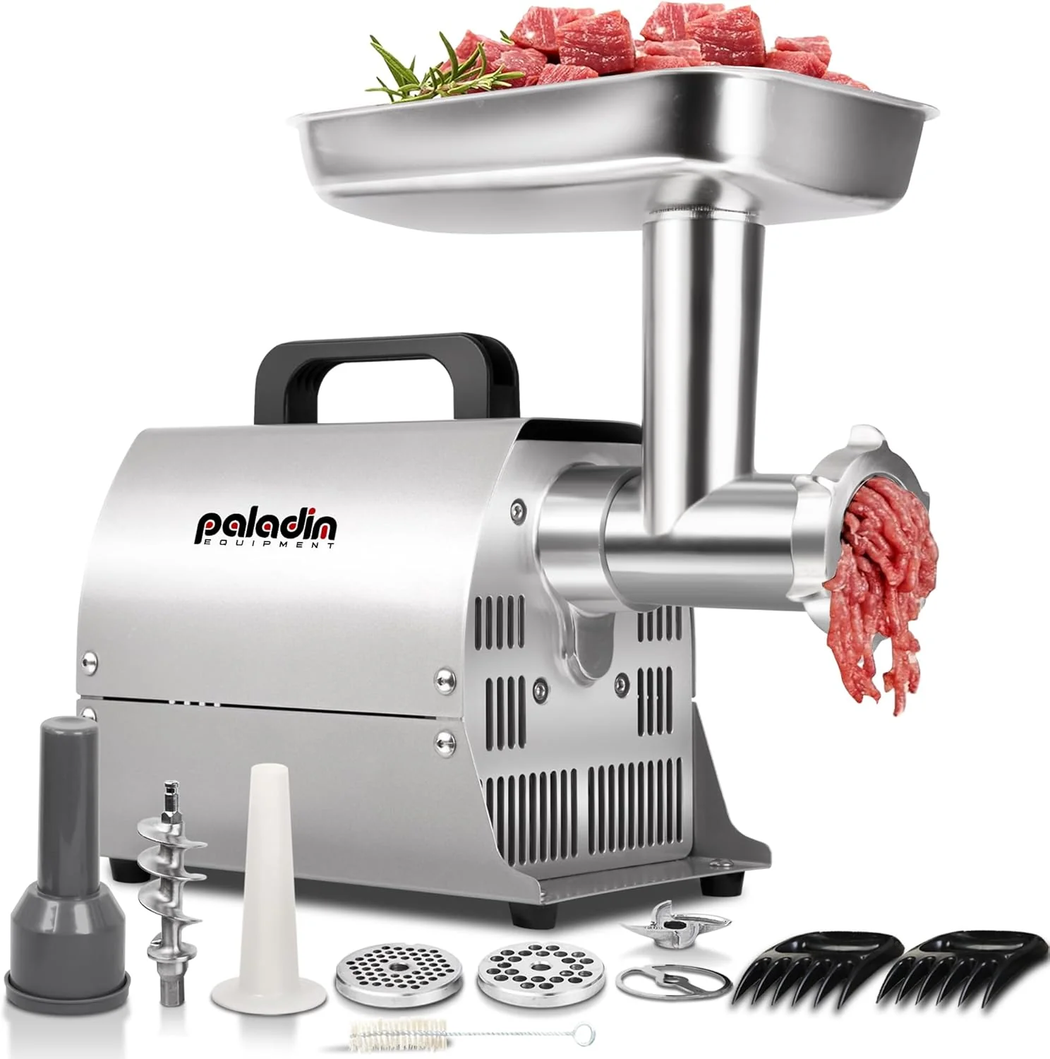 Image of Electric Meat Grinder Machine, #8 Meat Grinders for Home Use, 0.4HP 260lbs/H Stainless Steel ETL Approved Heavy Duty Meat Mincer with Sausage Snuffer Tube