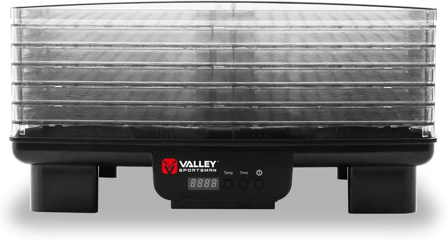 Image of Valley Sportsman Food Dehydrator Machine, 6 Stackable Trays, with Digital Adjustable Timer & Temperature Control