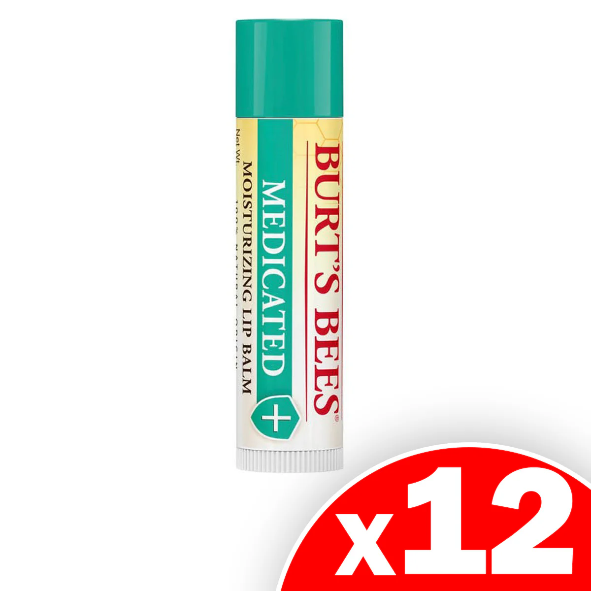 Image of Burt's Bees Medicated Lip Balm, Soothes Chapped Lips with Menthol, 12 Pack