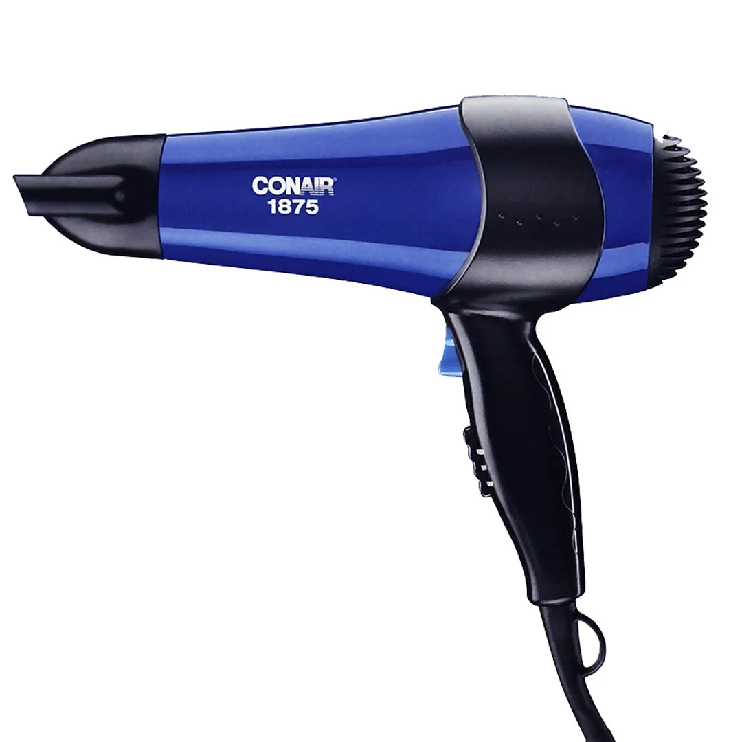 Image of Conair 1875 Watt Turbo Hair Dryer, Blue/Black