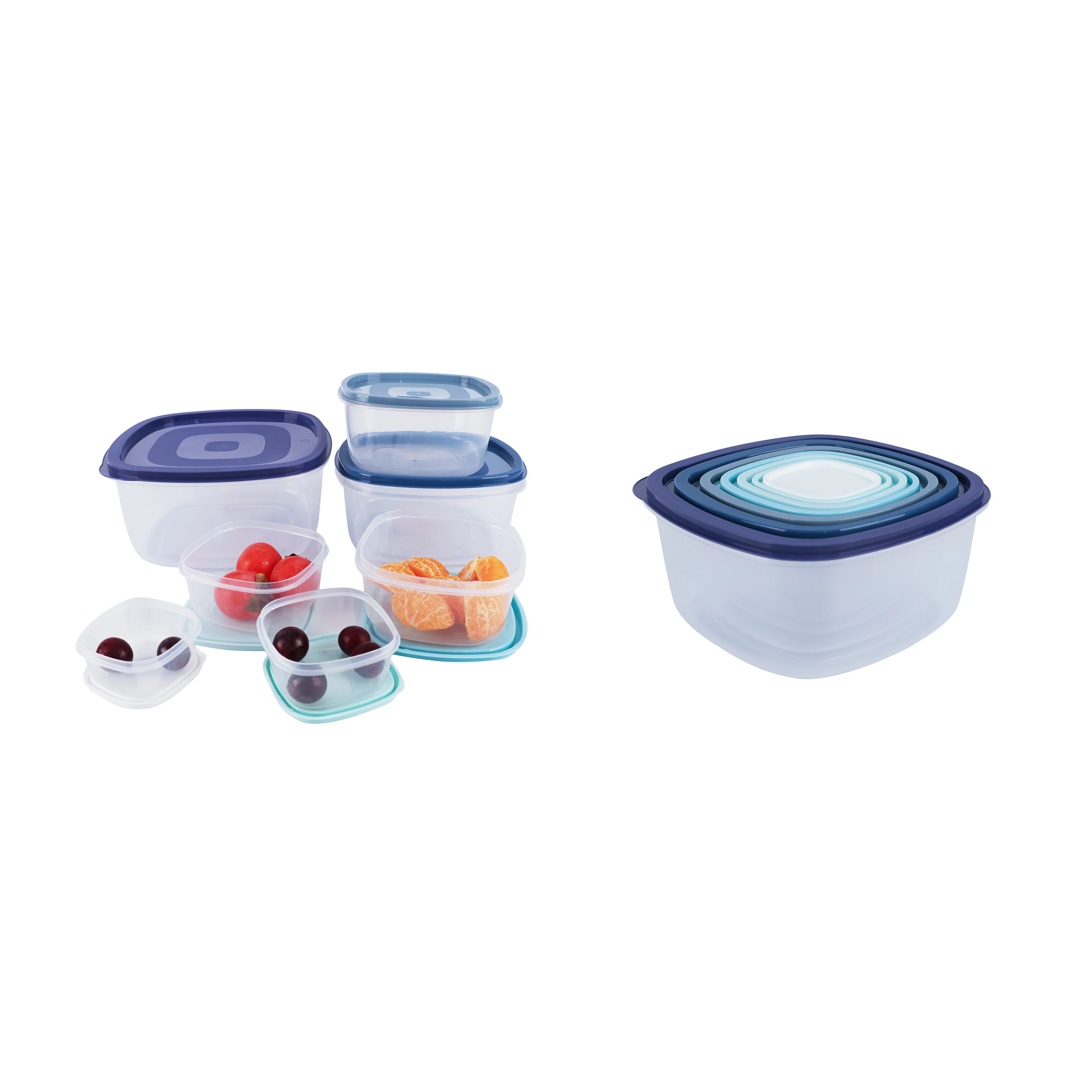 Image of Neat-Living 14-PC Square Food Storage Set (7 Square Bowls with Lids)