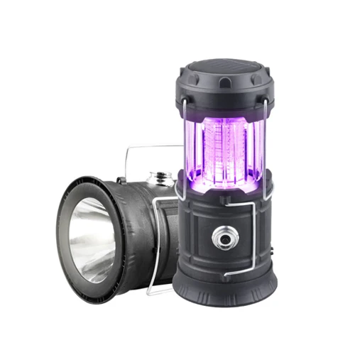 Image of 3-in-1 Solar Rechargeable Bug Zapper Lantern