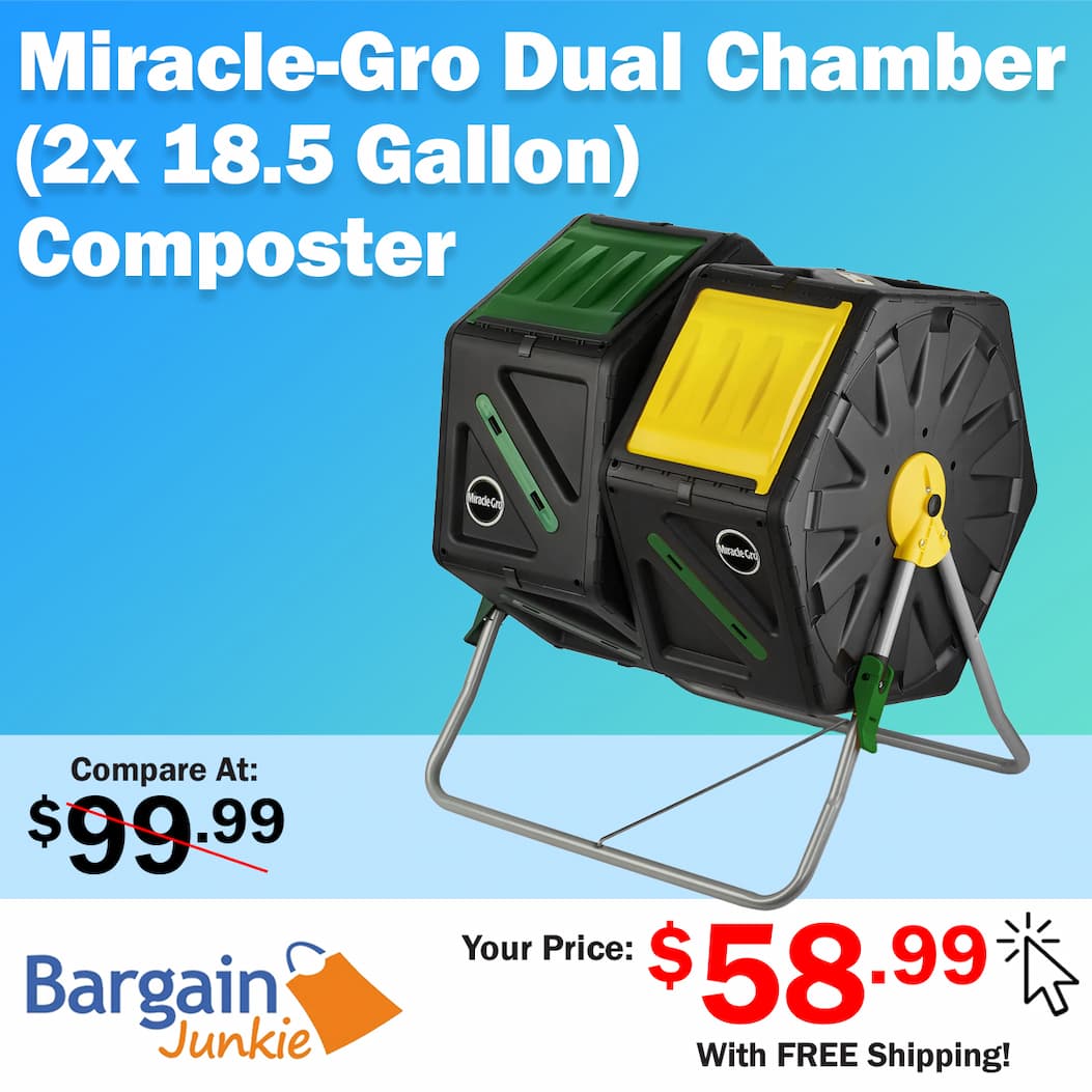 https://www.bargainjunkie.com/products/miracle-gro-dual-chamber-compost-tumbler-easy-turn-heavy-duty-outdoor-bin-composter-with-2-sliding-doors-2x18-5-gal-70l-18-5-gallons-x-2