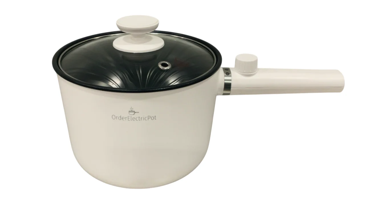 Image of Electric Cooking Pot 1.5L - Multi-Function Hot Pot & Cooker - White
