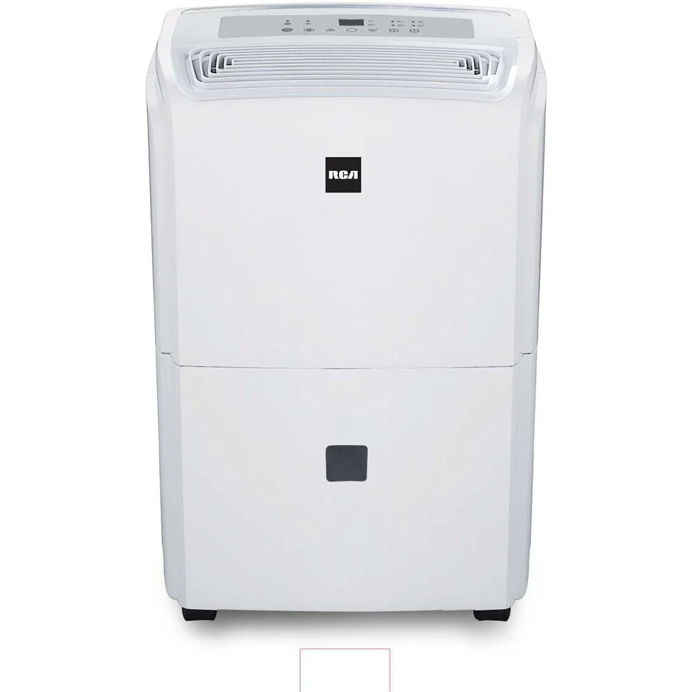 Image of RCA 20-Pint Portable Dehumidifier with Auto-Shutoff & Timer, Home Dehumidifier and Moisture Absorber For Basement, Garage, Living Room in White