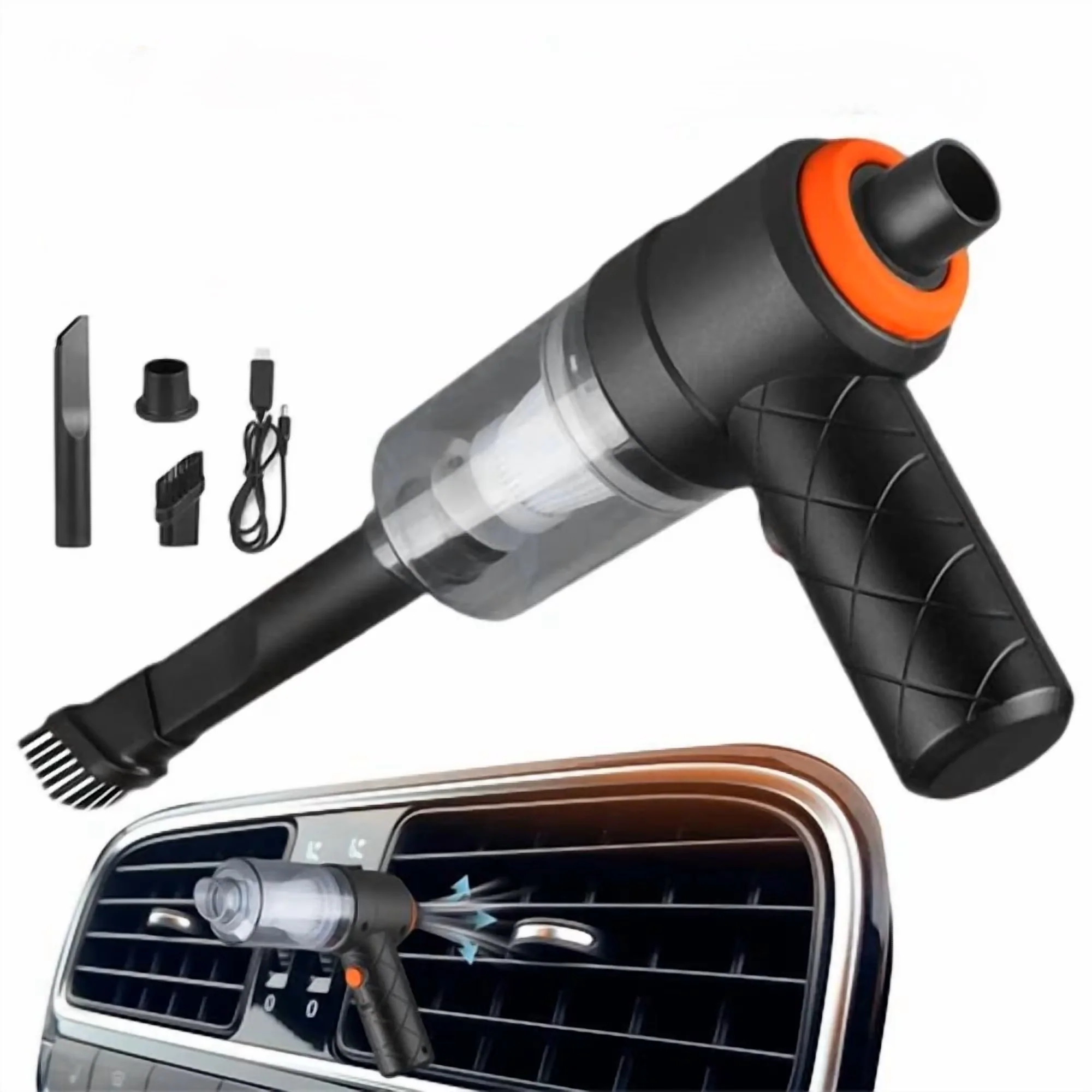 Image of 2 in 1 Handheld Cordless Vacuum Cleaner Home & Car Dust Blower Mini Air Duster