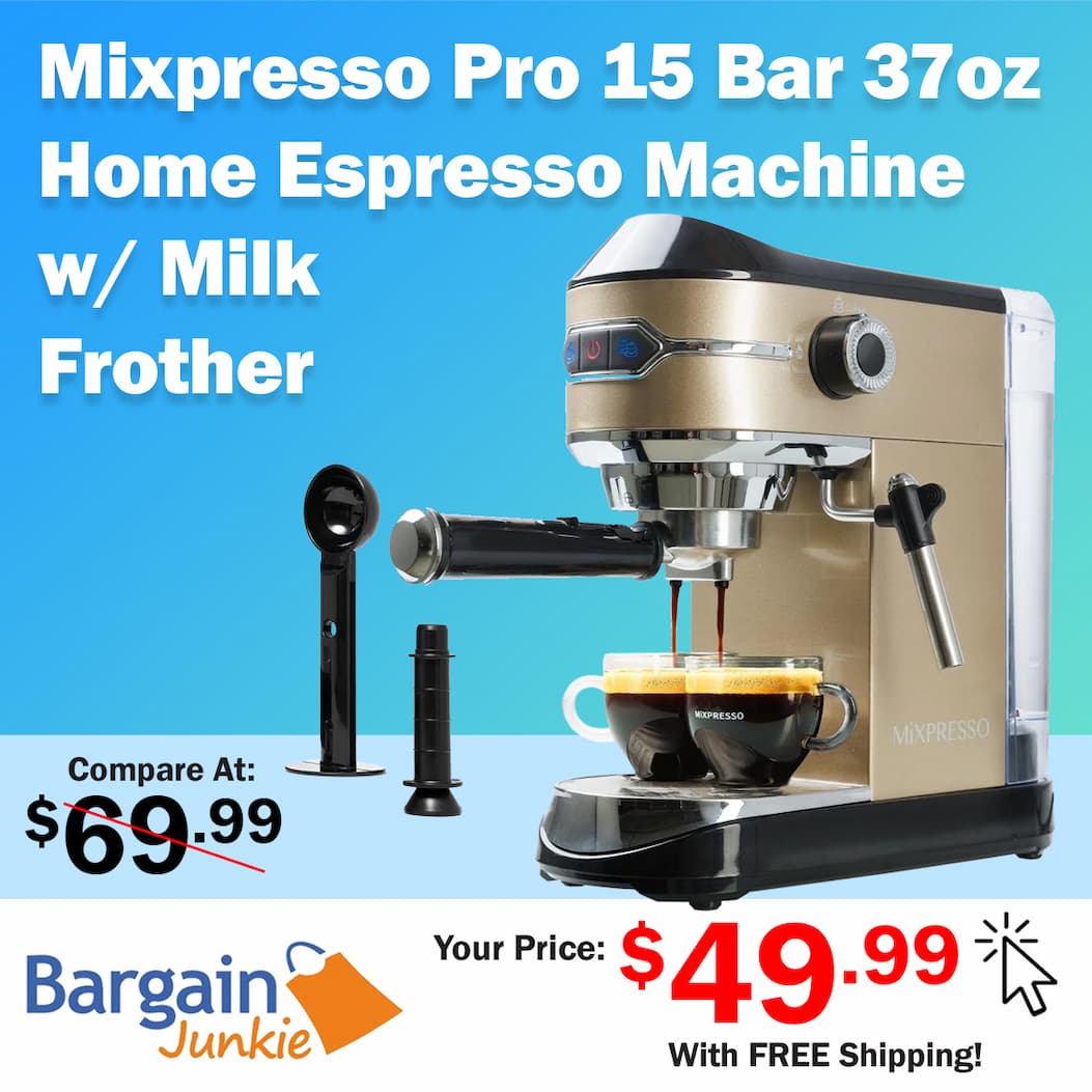 https://www.bargainjunkie.com/products/mixpresso-professional-espresso-machine-for-home-15-bar-with-milk-frother-steam-wand-espresso-maker-with-double-cup-splitter-1450w-fast-heating-cappuccino-and-latte-machine-37oz-water-tank-gold-black