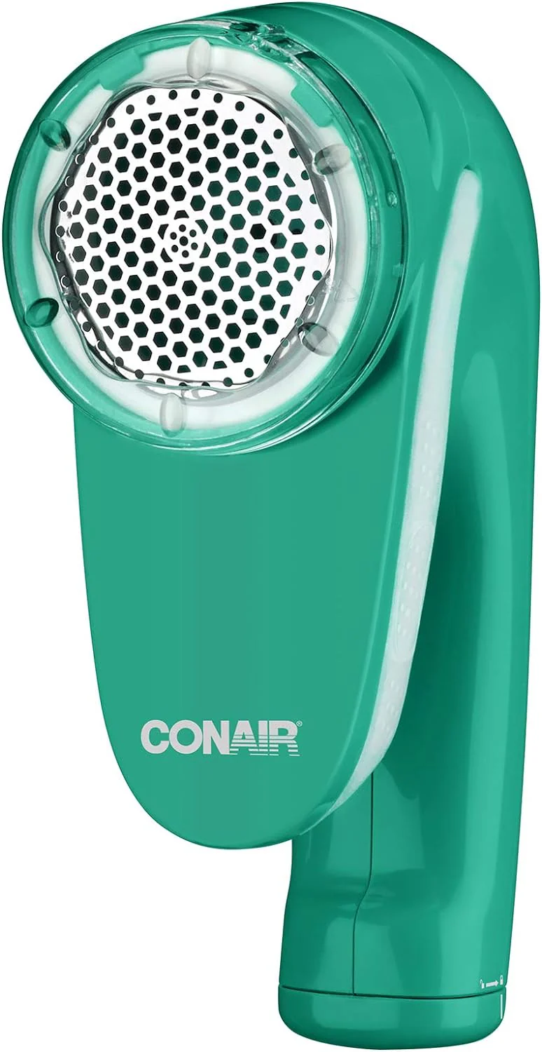 Image of Conair Fabric Shaver and Lint Remover, Battery Operated Portable Fabric Shaver, Green