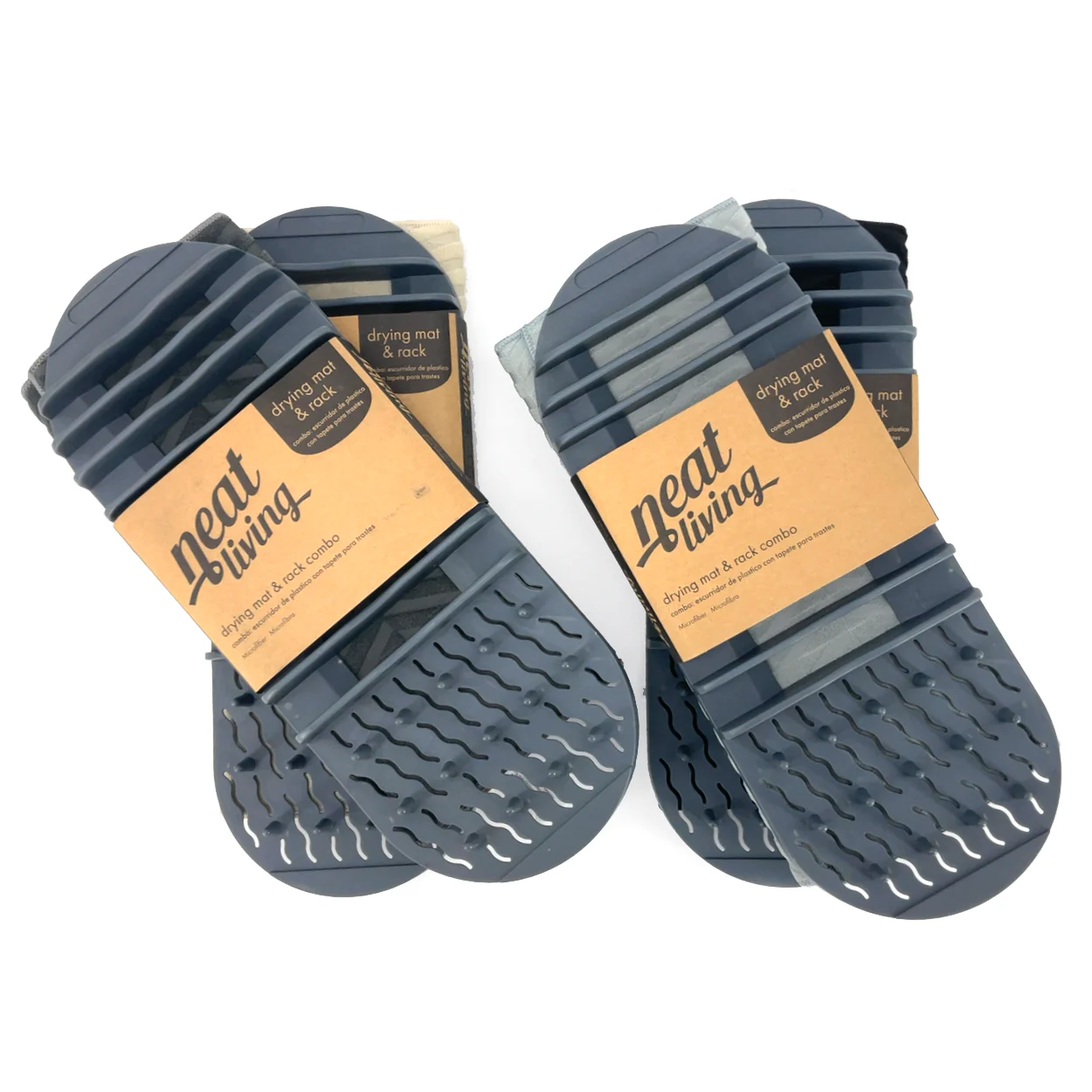 Image of Neat Living Drying Mat and Rack Combo, Space-Saving Lightweight Design Folds Up for Easy Storage