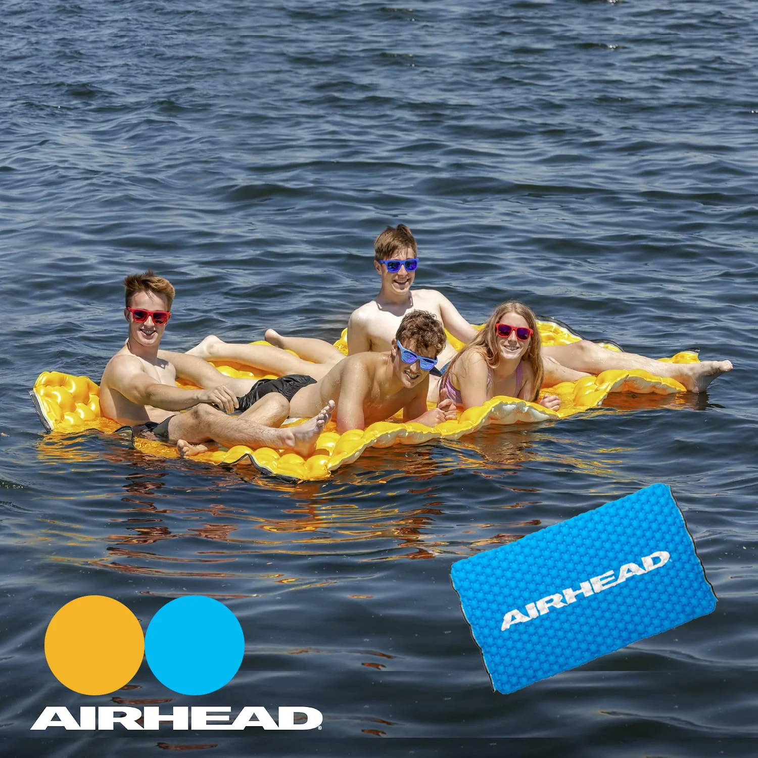 Image of Airhead Air Island, Inflatable Large Lake Float,  10ft x 6ft