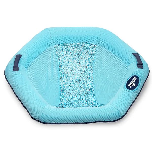 Image of Aqua Pool Float Lounge Chair Mosaic Blue