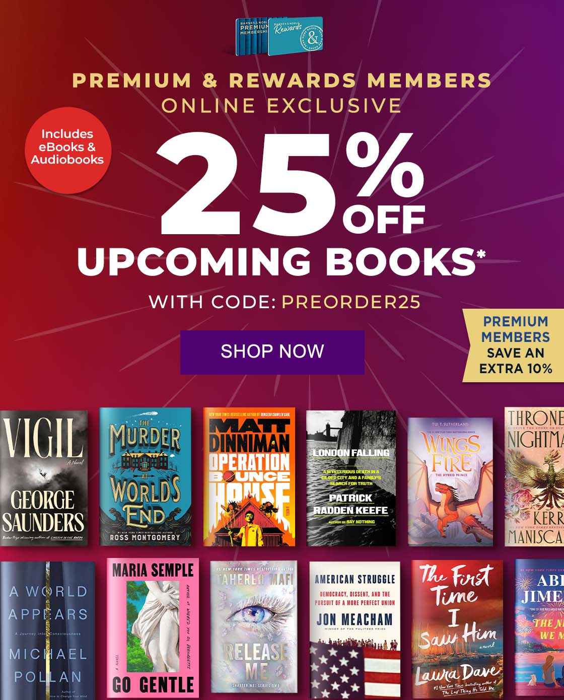 Premium & Rewards Members Online Exclusive: 25% Off Upcoming Books* With Code: PREORDER25 - SHOP NOW [Premium Members save an extra 10%] [Includes eBooks and Audiobooks] - SHOP NOW