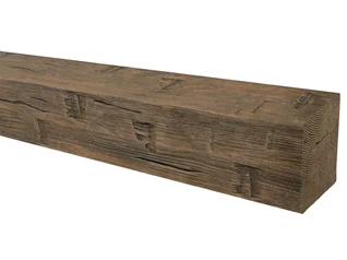 Hand Hewn Faux Wood Mantel Caramel