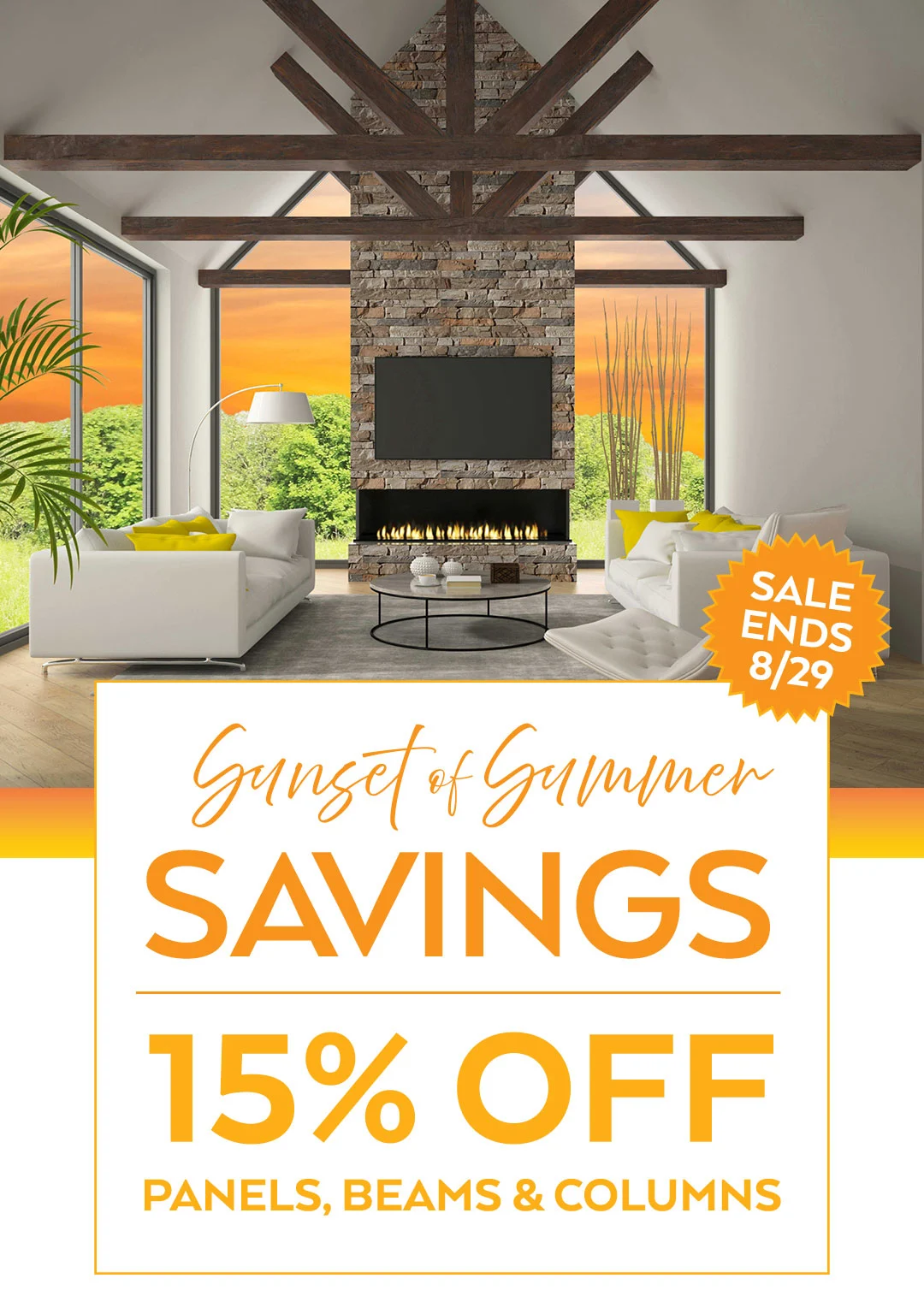 Sunset Of Summer Promo, save on wood beams