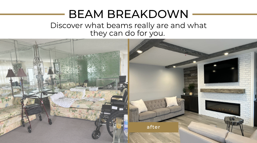 Barron Designs faux wood and real wood beam breakdown. Learn more about the product