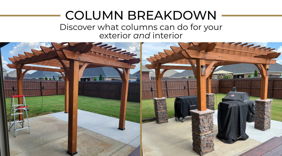 Barron Designs column breakdown. The transformation of exterior or interior faux columns or wood columns