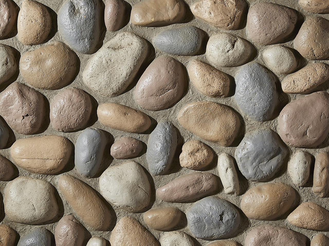 Image of River Rock Faux Rock Wall Panel - Tall