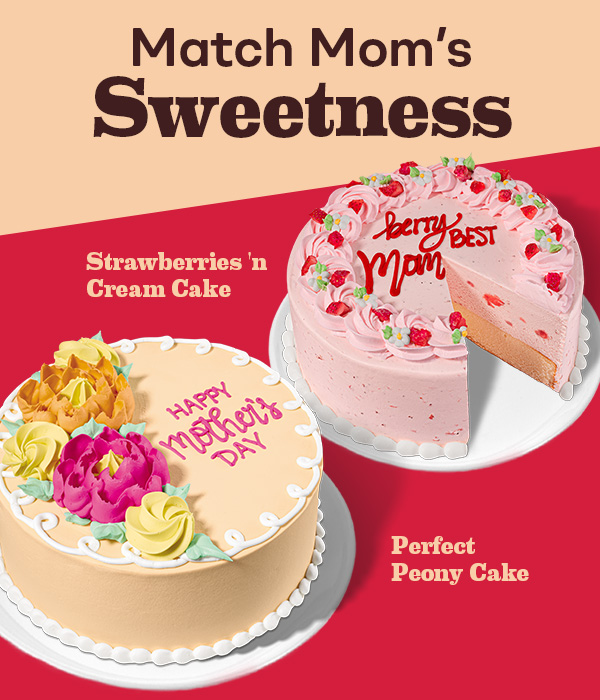 Perfect Peony Cake & Strawberries ‘n Cream Cake “Match Mom’s Sweetness”