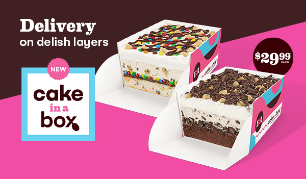 Cake in a Box “Delivery on delish layers