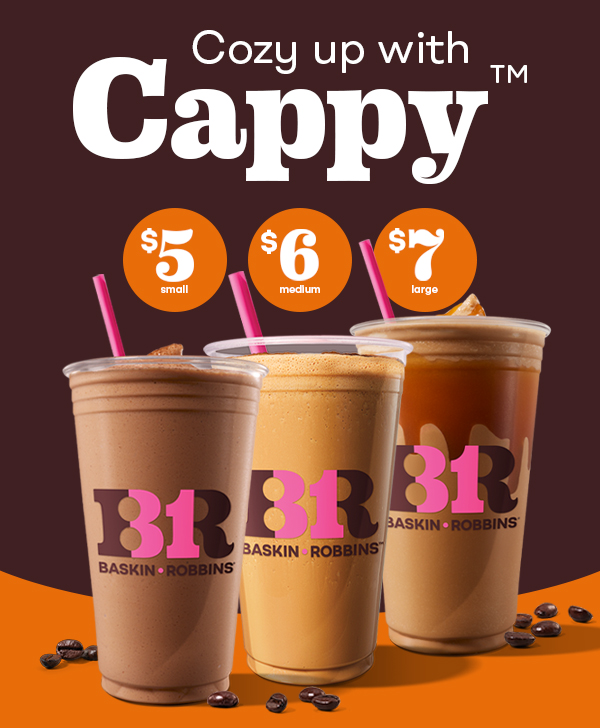 $5, $6 & $7 for a Small, Medium and Large Cappy™ “Cozy up with Cappy™