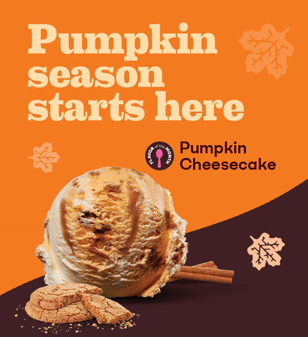 Pumpkin Cheesecake Scoop ”Pumpkin season starts here