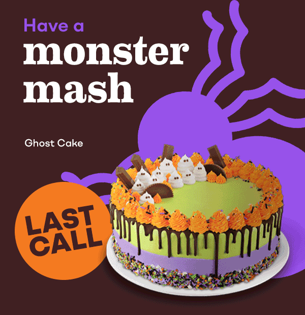 Zombie Unicorn Cake, Ghost Cake & Halloween OREO® Cookie Cake. Last call! Have a monster mash