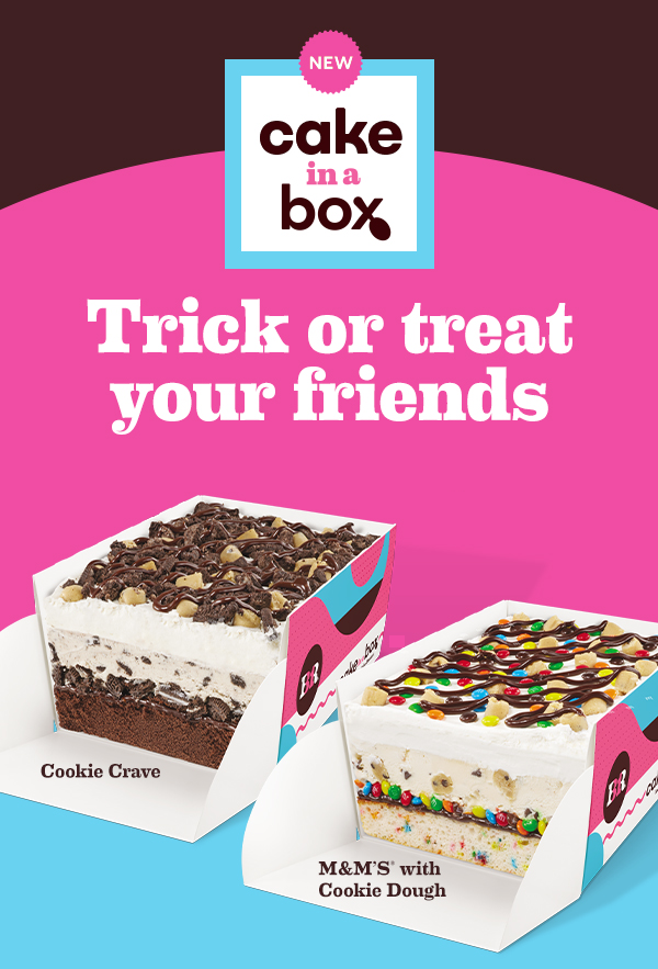 Cake in a Box. Trick or treat your friends.