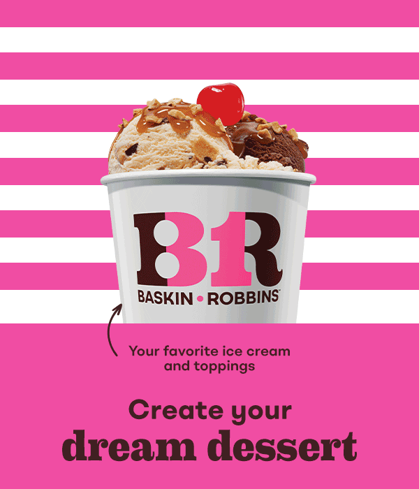 Create your dream dessert with your favorite ice cream and toppings. Featuring GIF of custom Sundae and Milkshake.