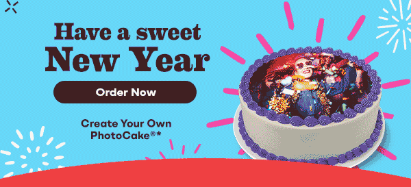 Create Your Own PhotoCake® and Celebration Party Cake? Have a sweet New Year.