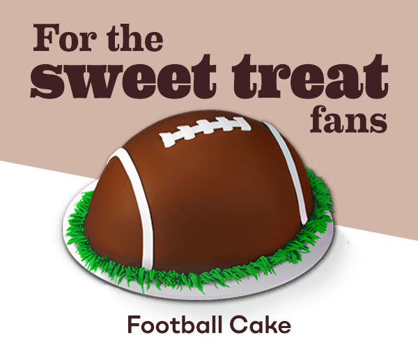 Football Cake. For the sweet treat fans.