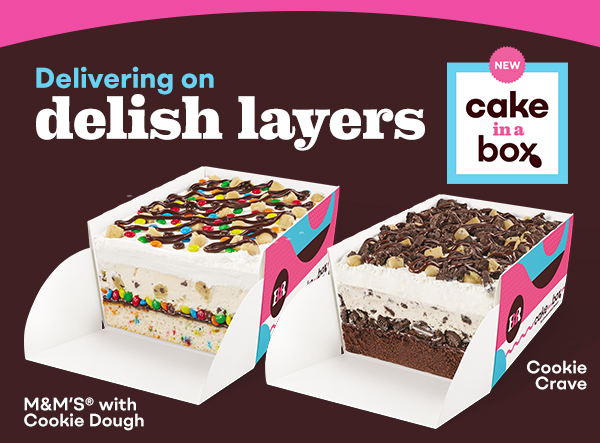 Cake in a Box, Delivering on delish layers. With images of Cake in a Box.