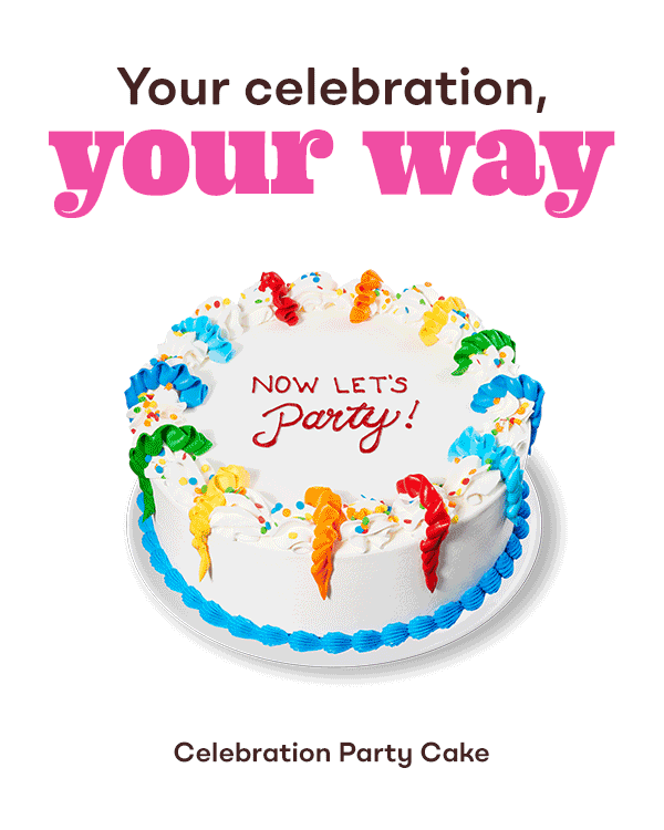 Celebration Party Cake, Create Your Own PhotoCake® & OREO® Ice Cream & Scoops Cake. Your celebration, your way.