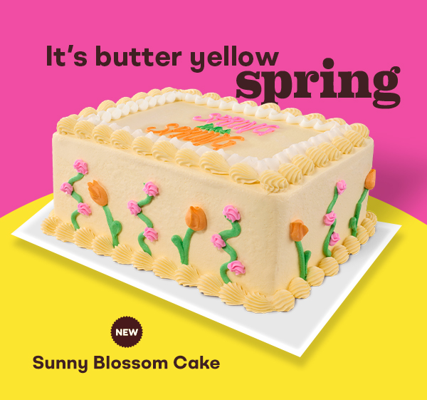 &nbsp;New Sunny Blossom Cake. It's a butter yellow spring.