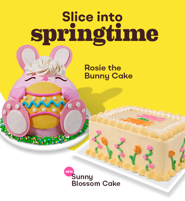 &nbsp;Rosie the Bunny Cake & New Sunny Blossom Cake. Slice into springtime.