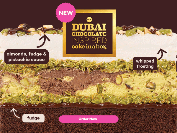 Dubai Chocolate Inspired Cake in a Box