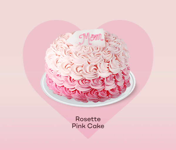Strawberries n Cream Cake, Rosette Pink Cake, Floral Cone Bouquet Cake
