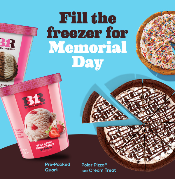 Pre-Packed Quart & Polar Pizza® Ice Cream Treat. Fill the freezer for Memorial Day.