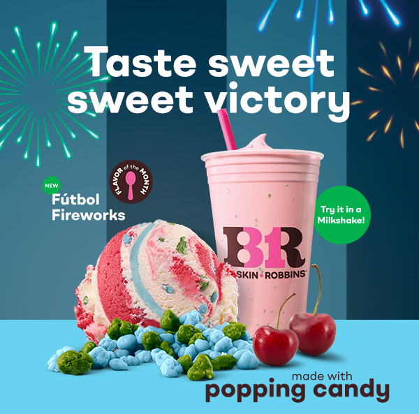 &nbsp;Scoop of Fútbol Fireworks and Milkshake. Taste sweet sweet victory.