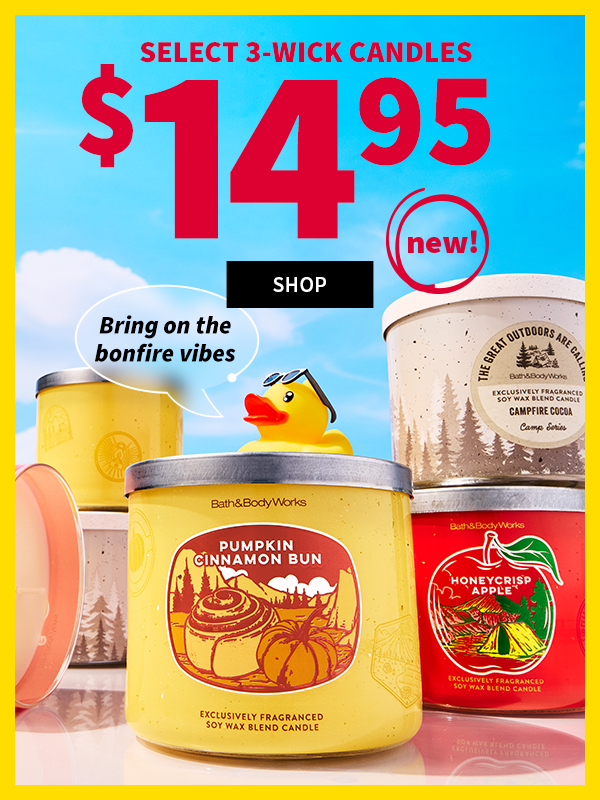 select 3-wick candles $13.95 shop