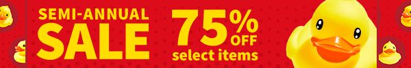 semi-annual sale 75% off select items