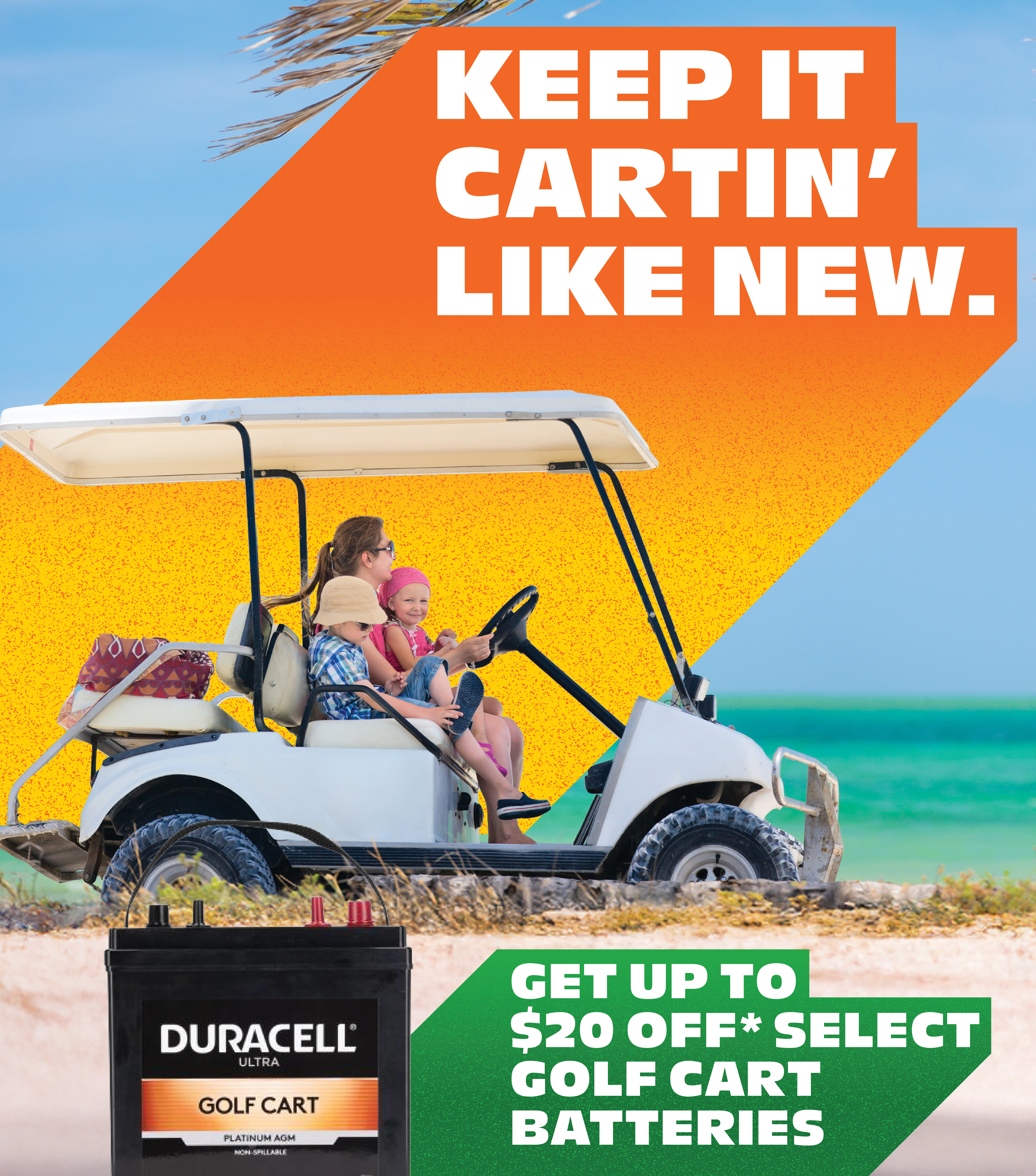 Keep It Cartin' Like New/ Get Up To $20 Off* Select Golf Cart Batteries